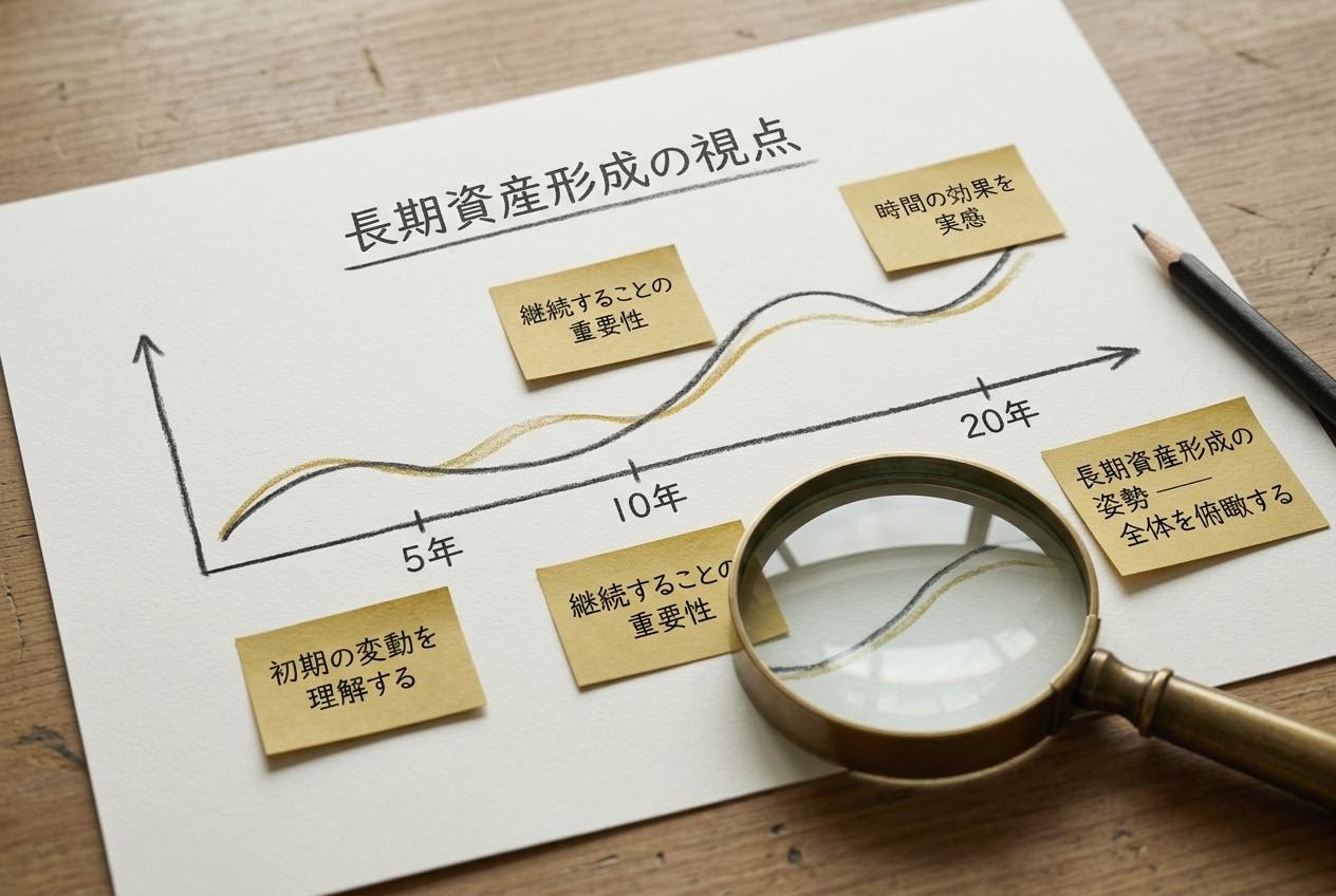 長期の時間軸を示すタイムライン図の画像