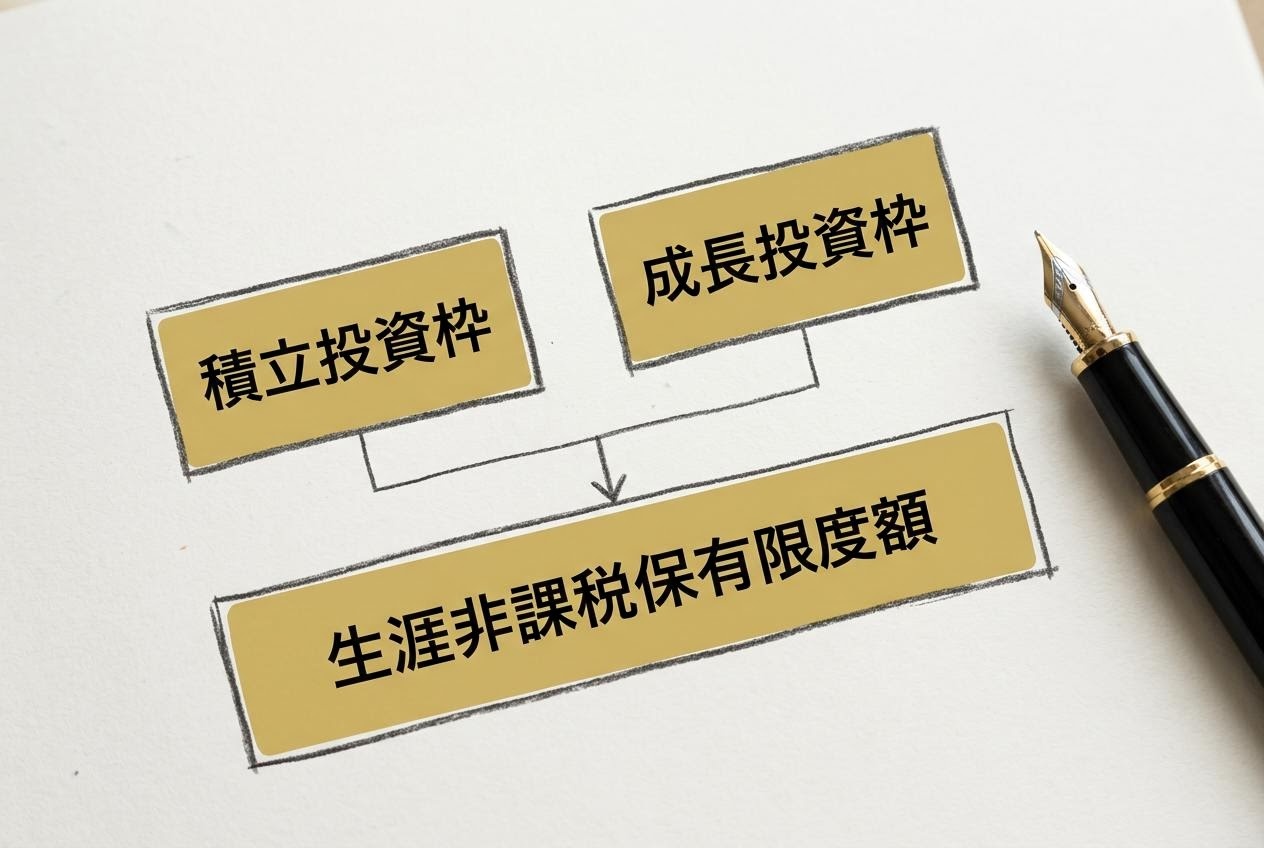新NISAの基本構造を示す簡易図の画像